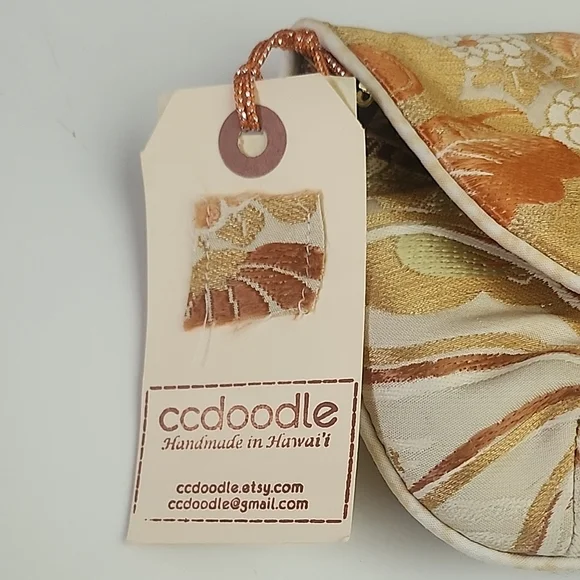 Japanese KIMONO Clutch Vintage Fabric Purse - Picture 5 of 11